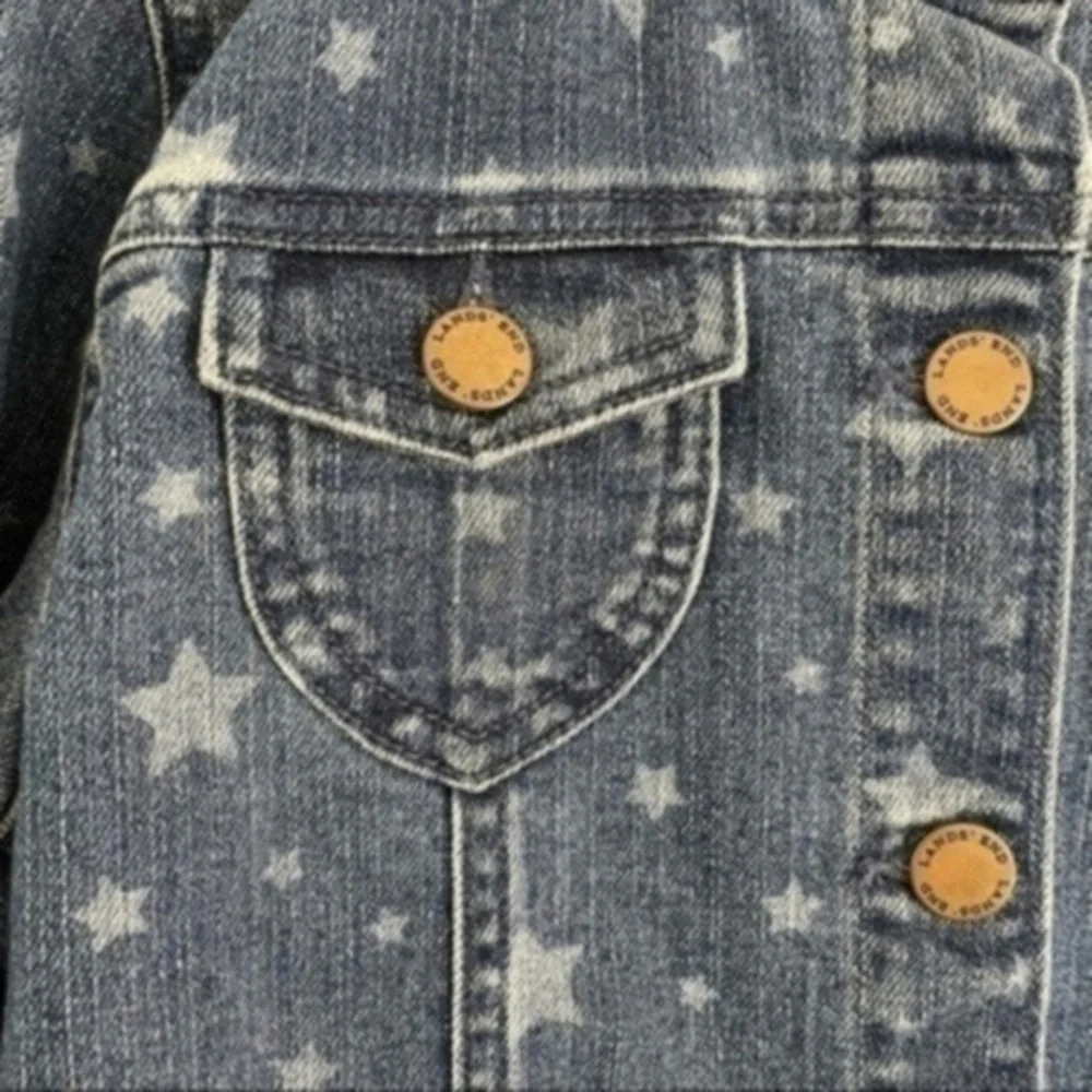 Lands End Girls Denim Stars Jacket​​​